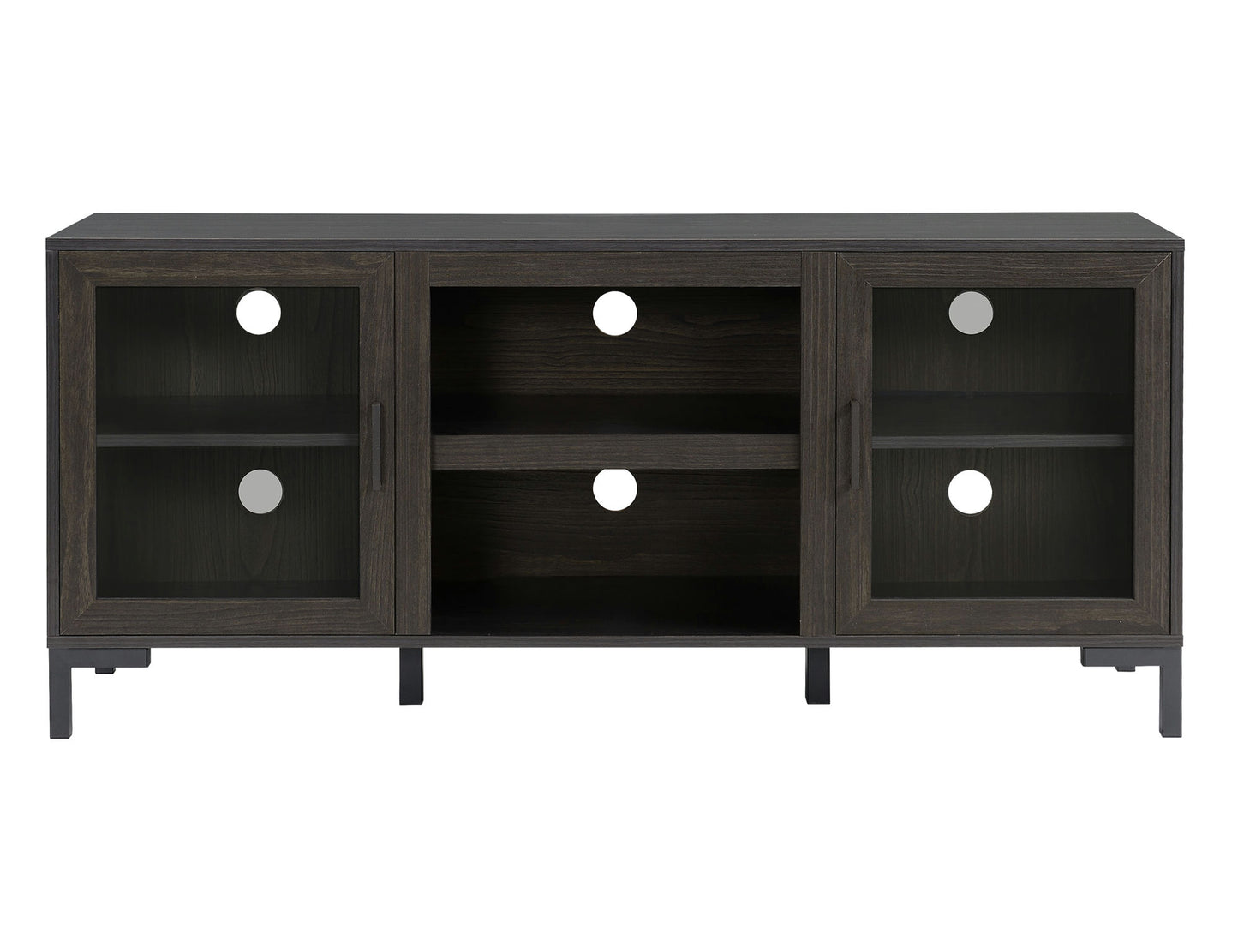 Dark Oak Finish TV Stand