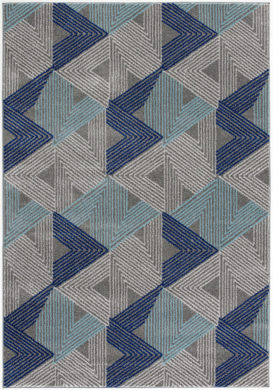 Twist-Pls10652-Grey_Blue-7.10 X 10 Area Rug