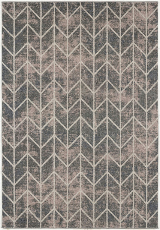 Twist-Ls1892-Black-Gray-7.10 X 10.6 Area Rug