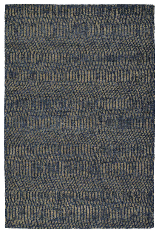 Kaleen Textura Collection Dark Blue Area Rug 3'6" x 5'6"