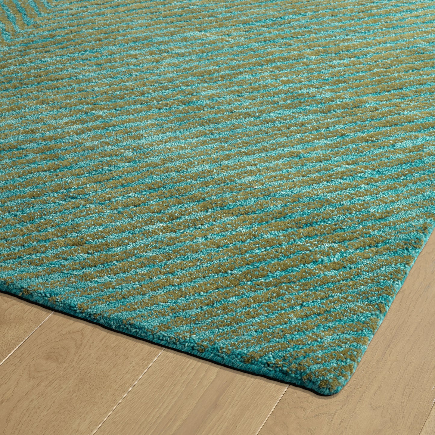 Kaleen Textura Collection Dark Turquoise Runner 2'6" x 8'