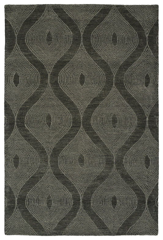 Kaleen Textura Collection Dark Charcoal Area Rug 3'6" x 5'6"