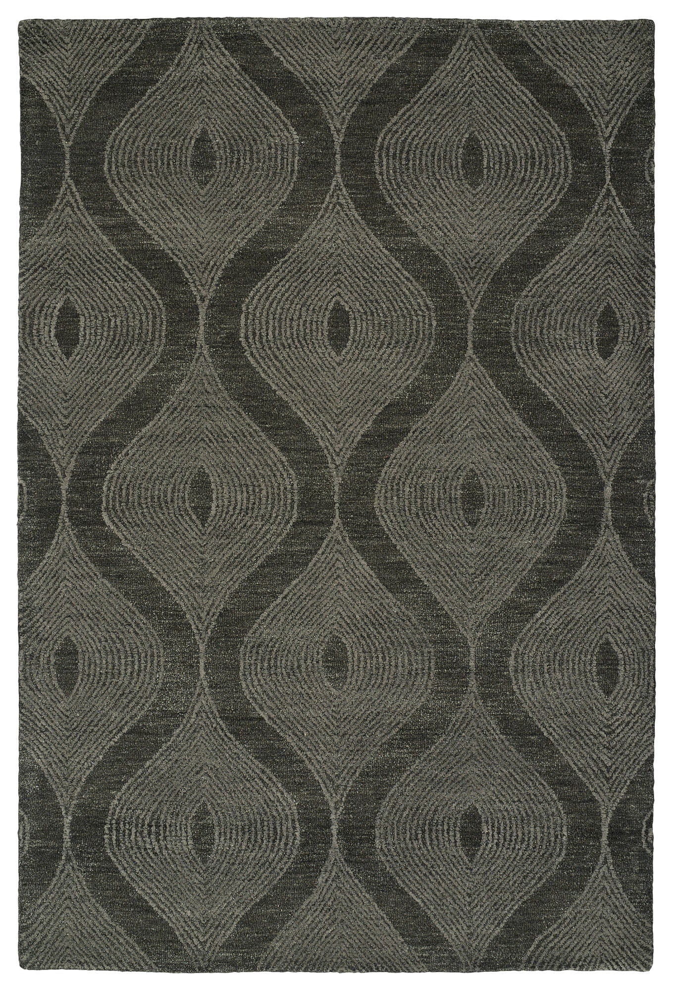 Kaleen Textura Collection Dark Charcoal Throw Rug 2' x 3'