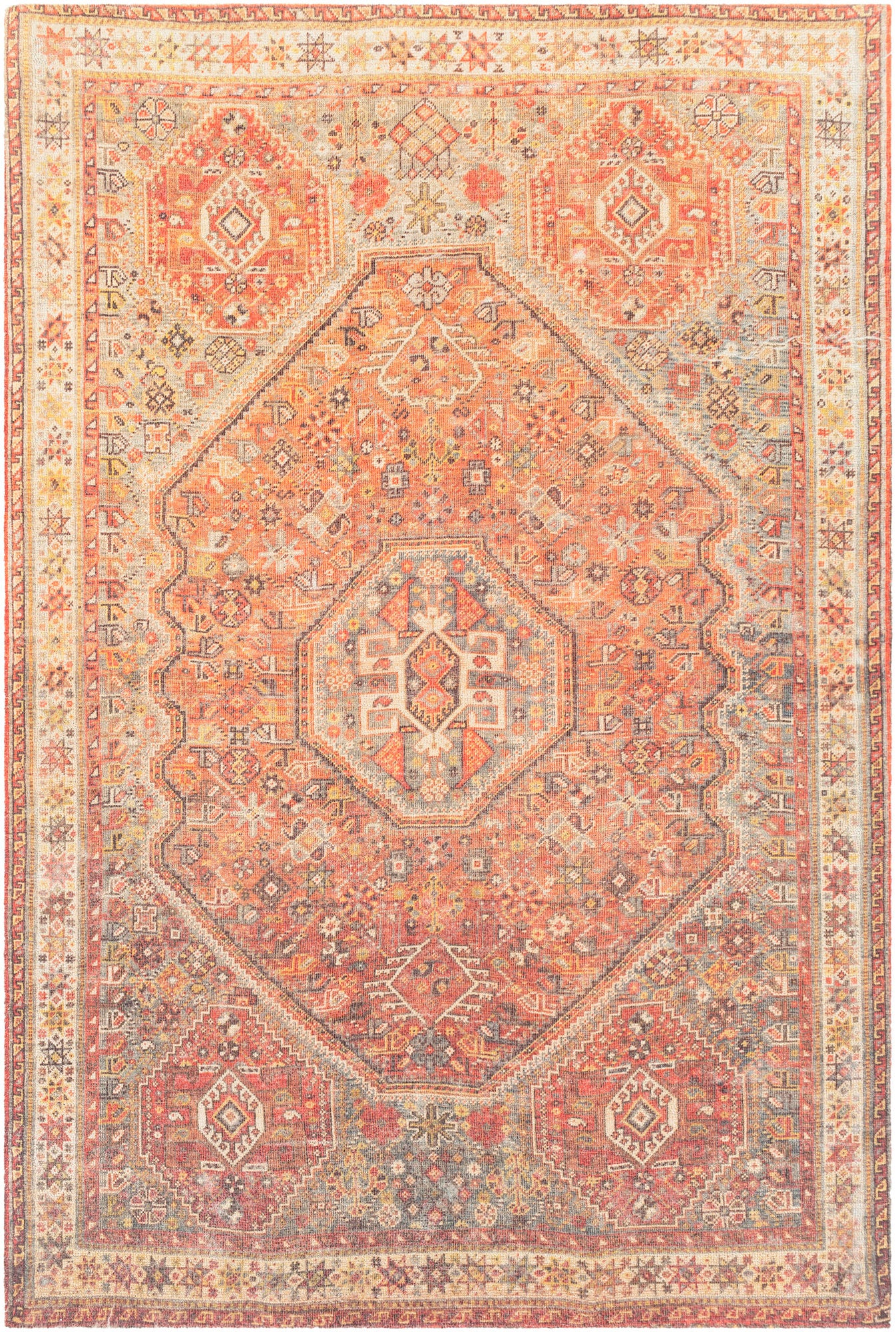 Surya Unique Brick Red Rug 2'6" X 4'