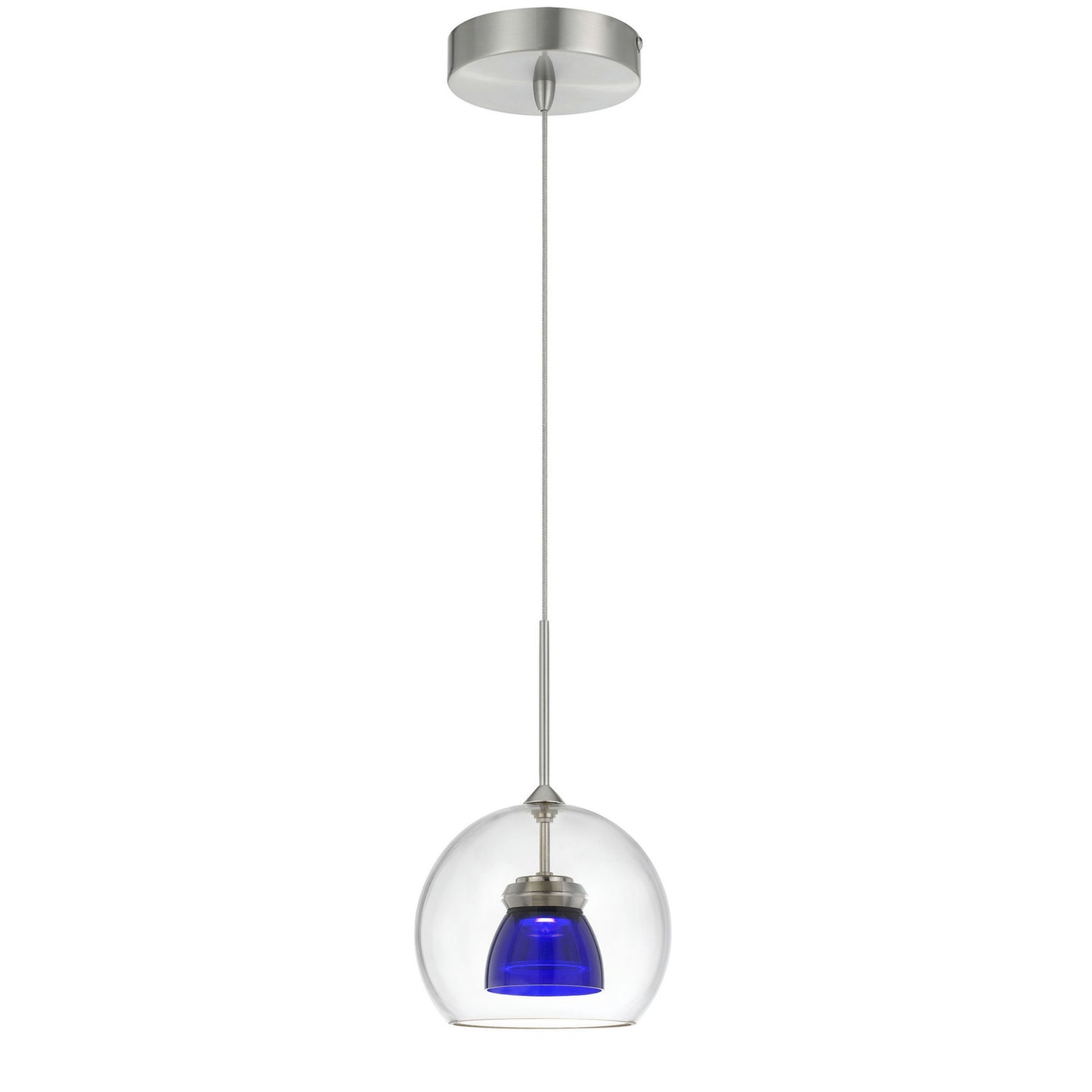 Clear blue Metal 335 integrated led pendant - Pendant