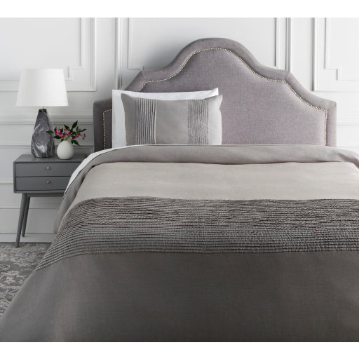 Surya Upton Gray Twin Bedding Set 68"W X 86"L,20"H X 26"W