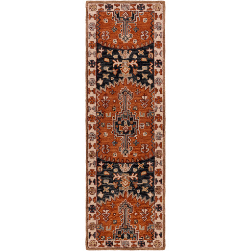 Surya Urfa Brick Red Rug 2'6" X 8'
