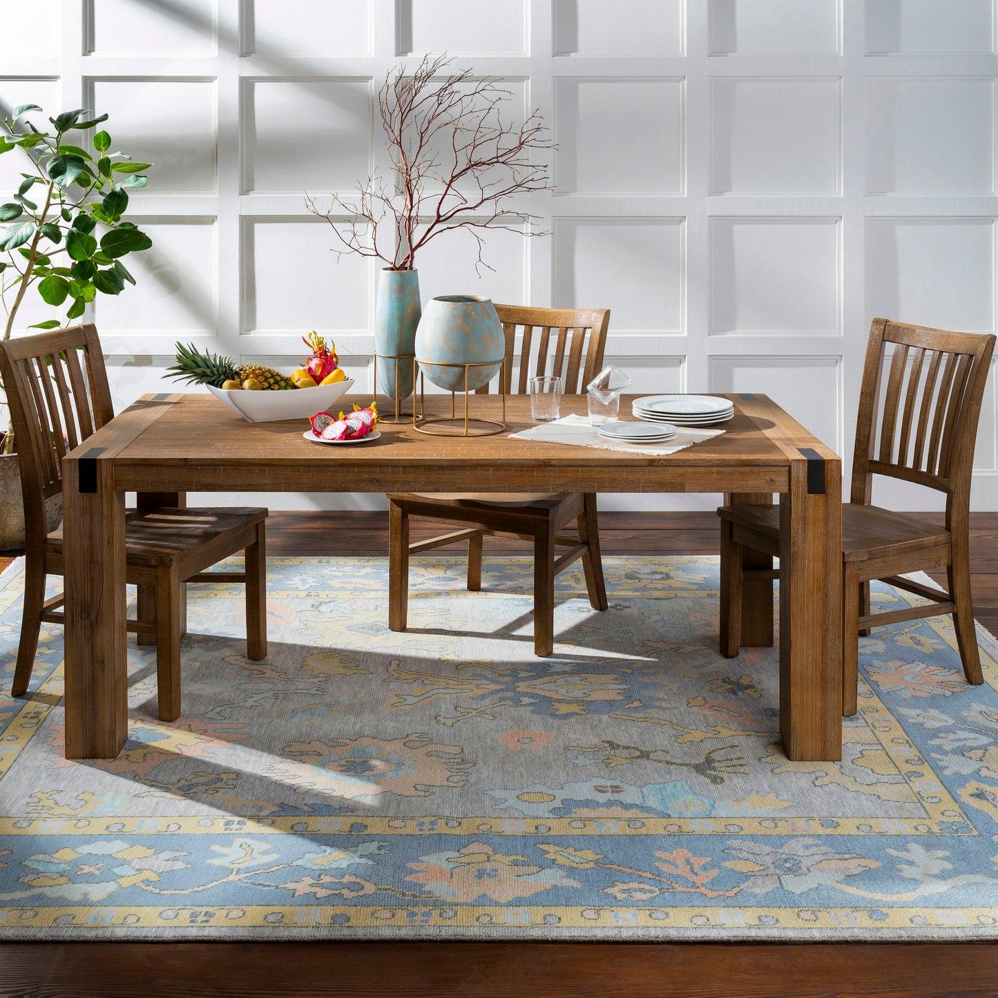 Surya Ushak Denim Rug 6' X 9'