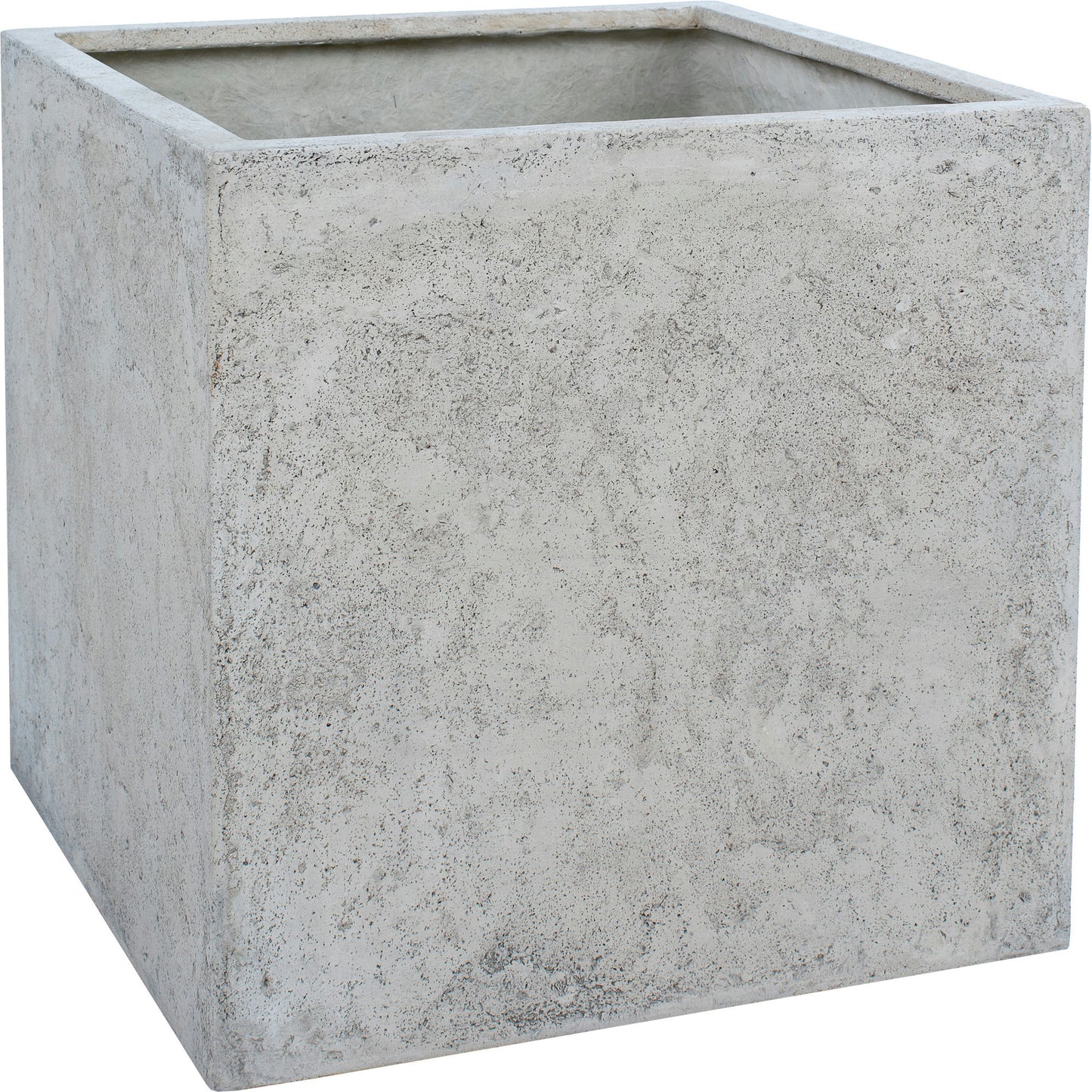 Alona Beige Taupe Stone, Resin, Fiberglass Cube Planter