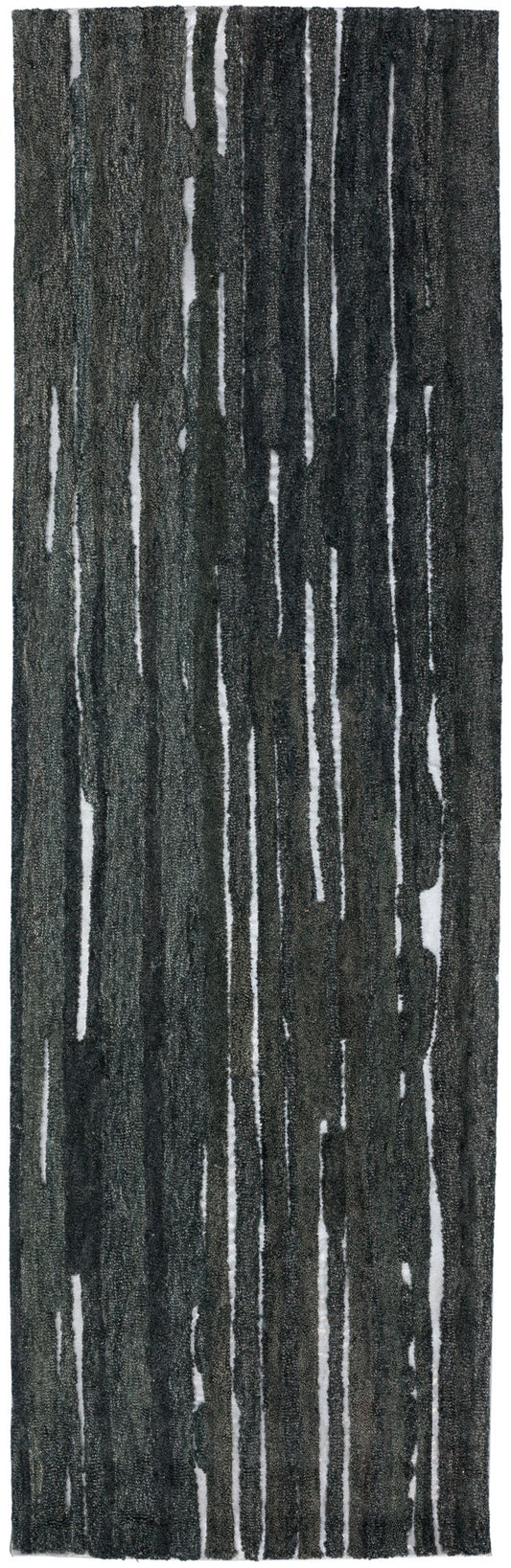 Vibes VB1 Black 2'6" x 12' Runner Rug