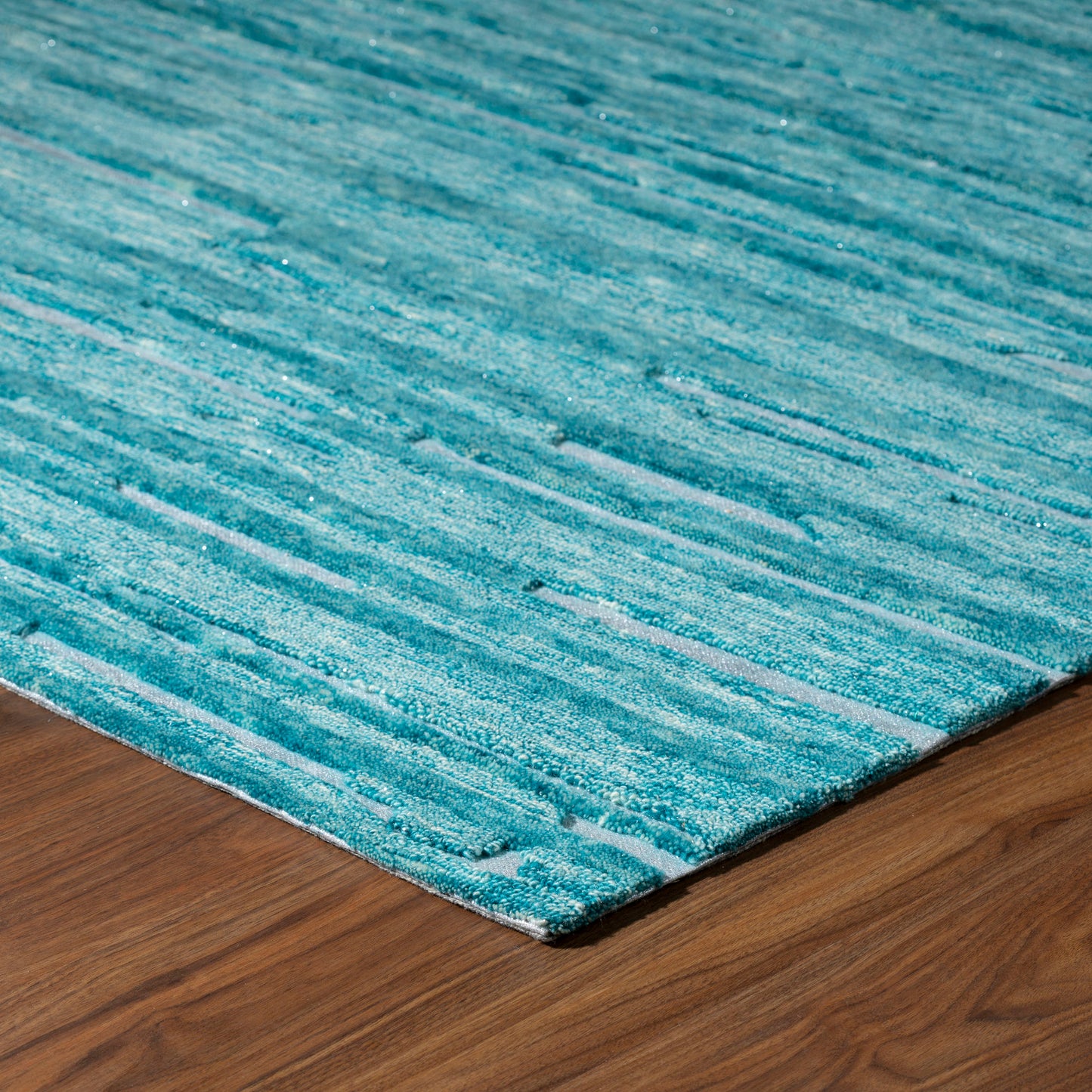 Vibes VB1 Teal 2'6" x 16' Runner Rug