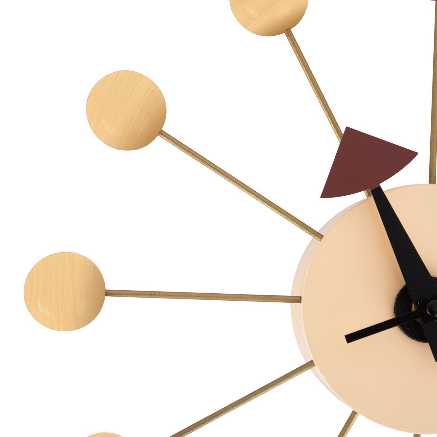 LeisureMod Concordia Modern Design Round Balls Silent Non-Ticking Wall Clock