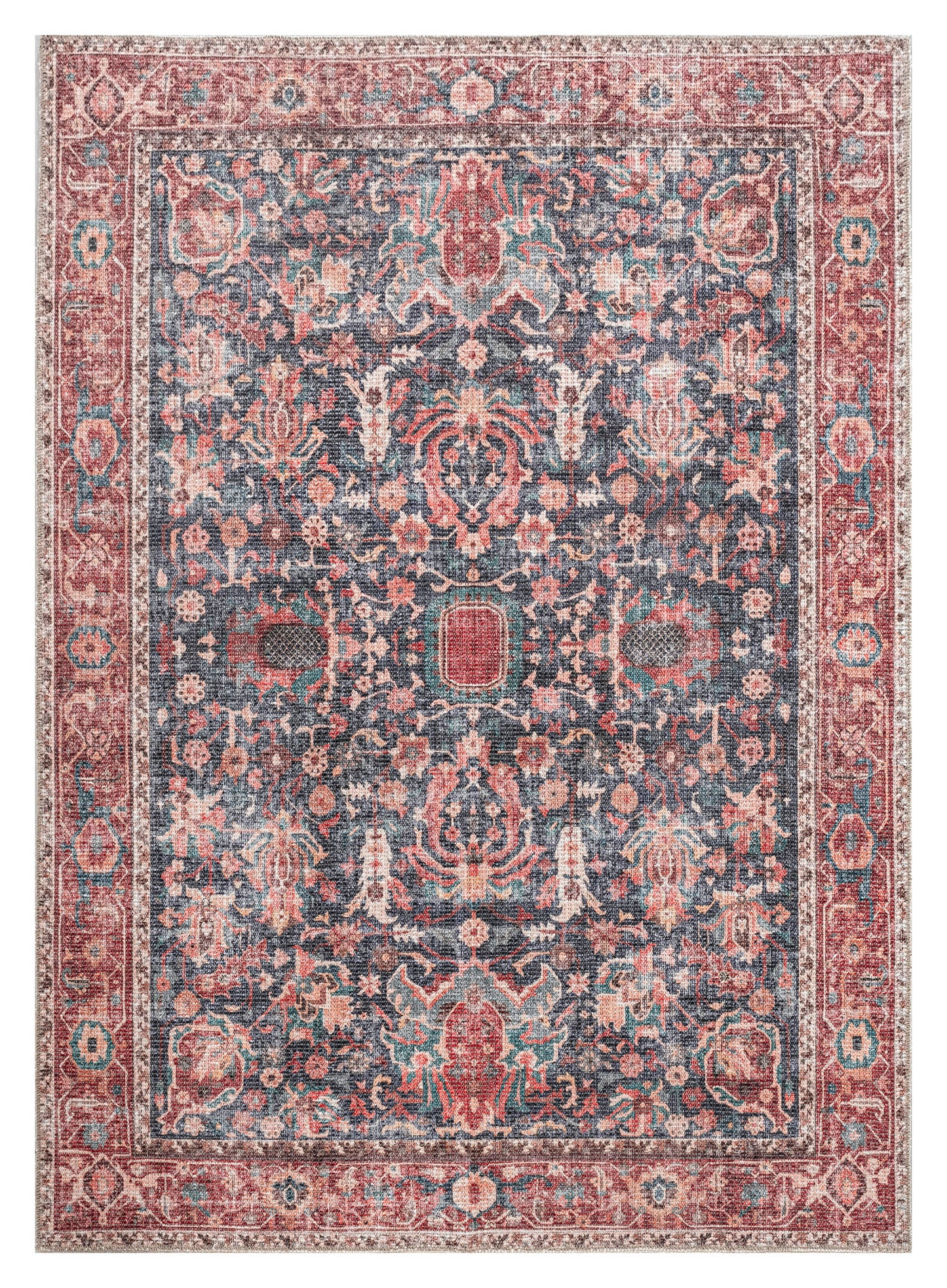 Kaleen Vera Collection Dark Multi Area Rug 5' x 7'6"