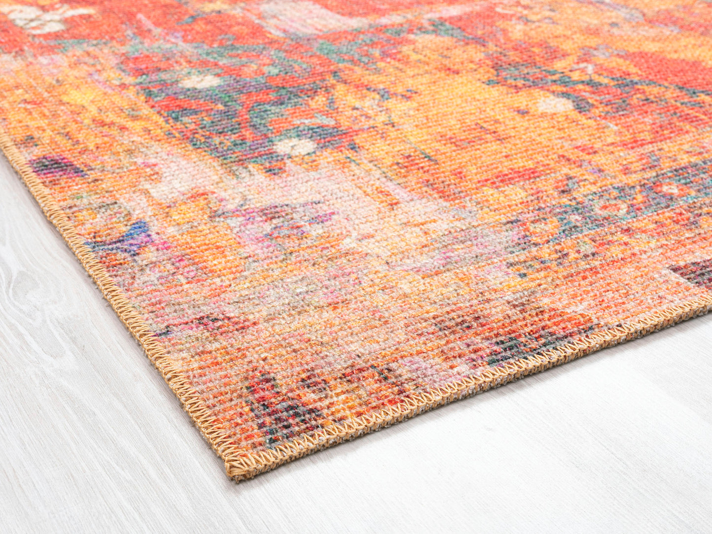 Kaleen Vera Collection Bright Red Area Rug 5' x 7'6"