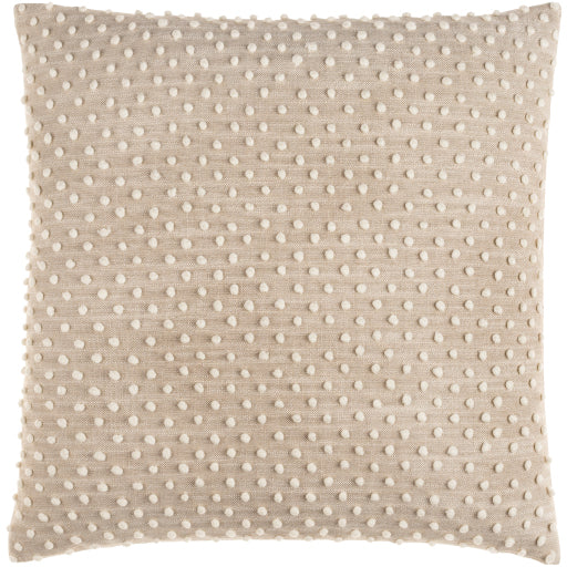 Surya Valin Oatmeal Pillow Shell With Down Insert 18"H X 18"W