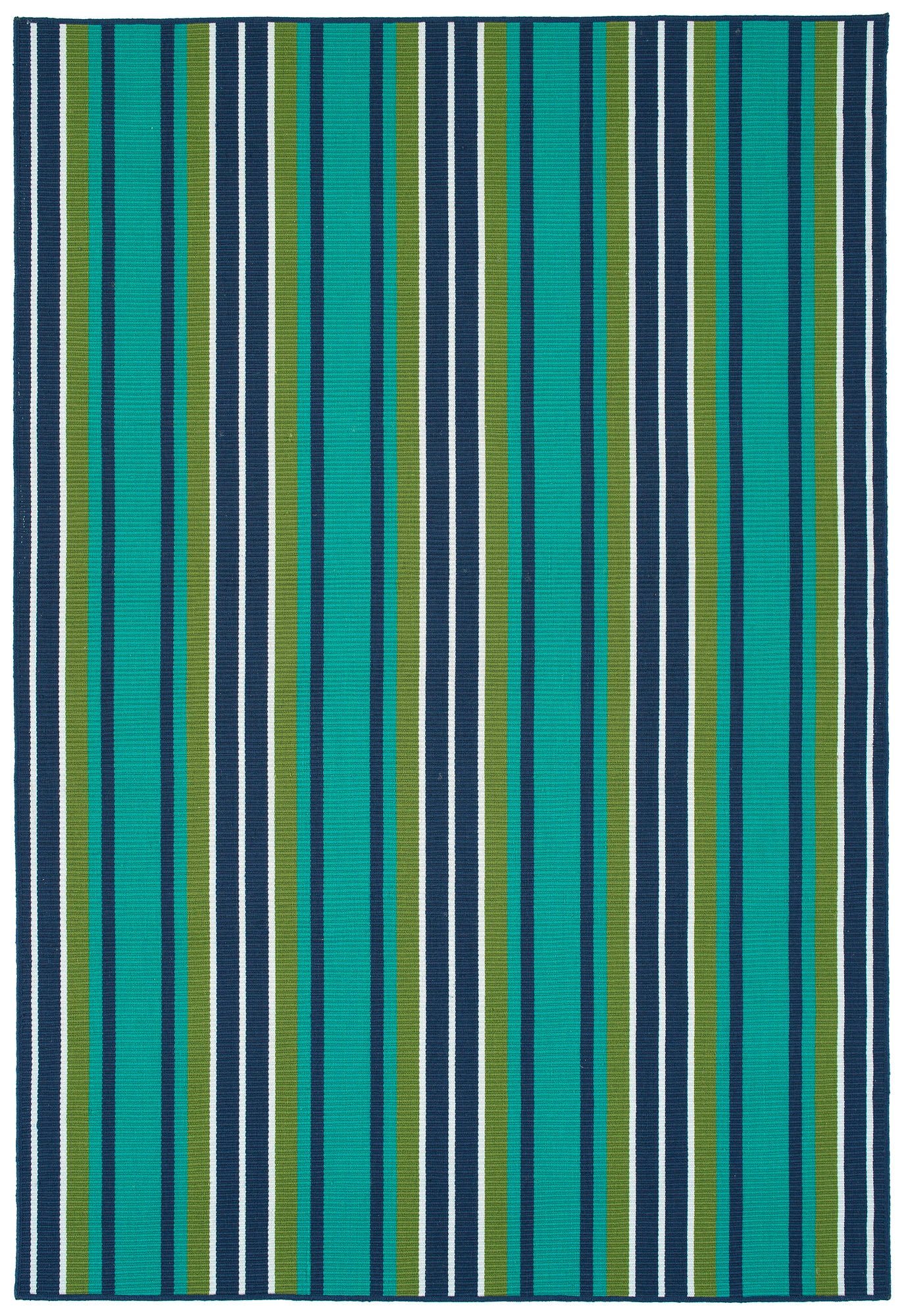 Kaleen Voavah Collection Teal Navy Throw Rug 2' x 3'