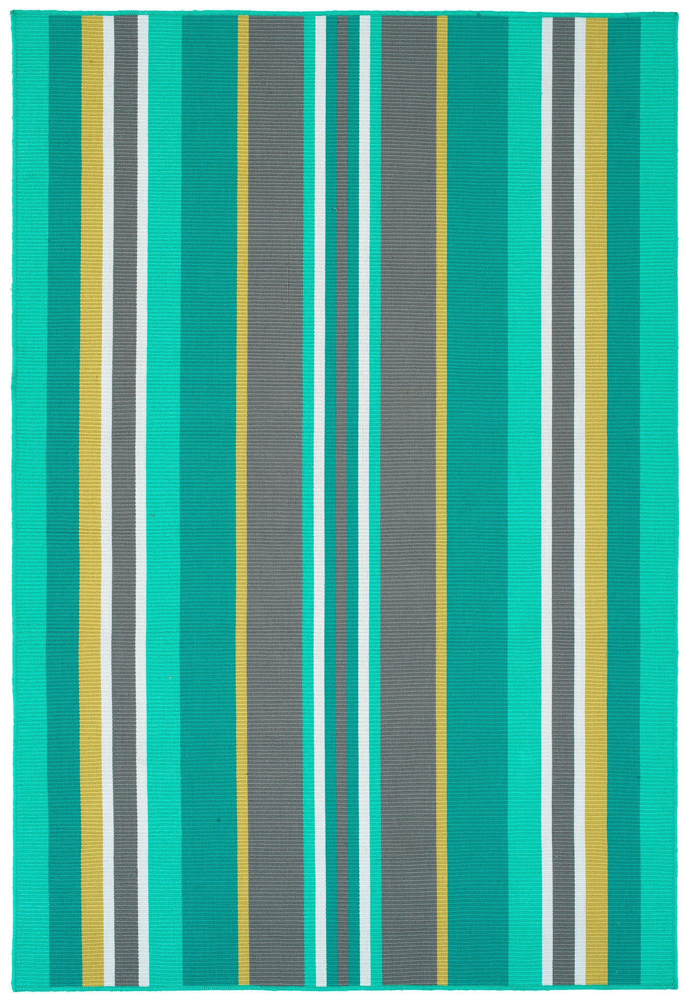 Kaleen Voavah Collection Teal Turquoise Area Rug 5' x 7'6"
