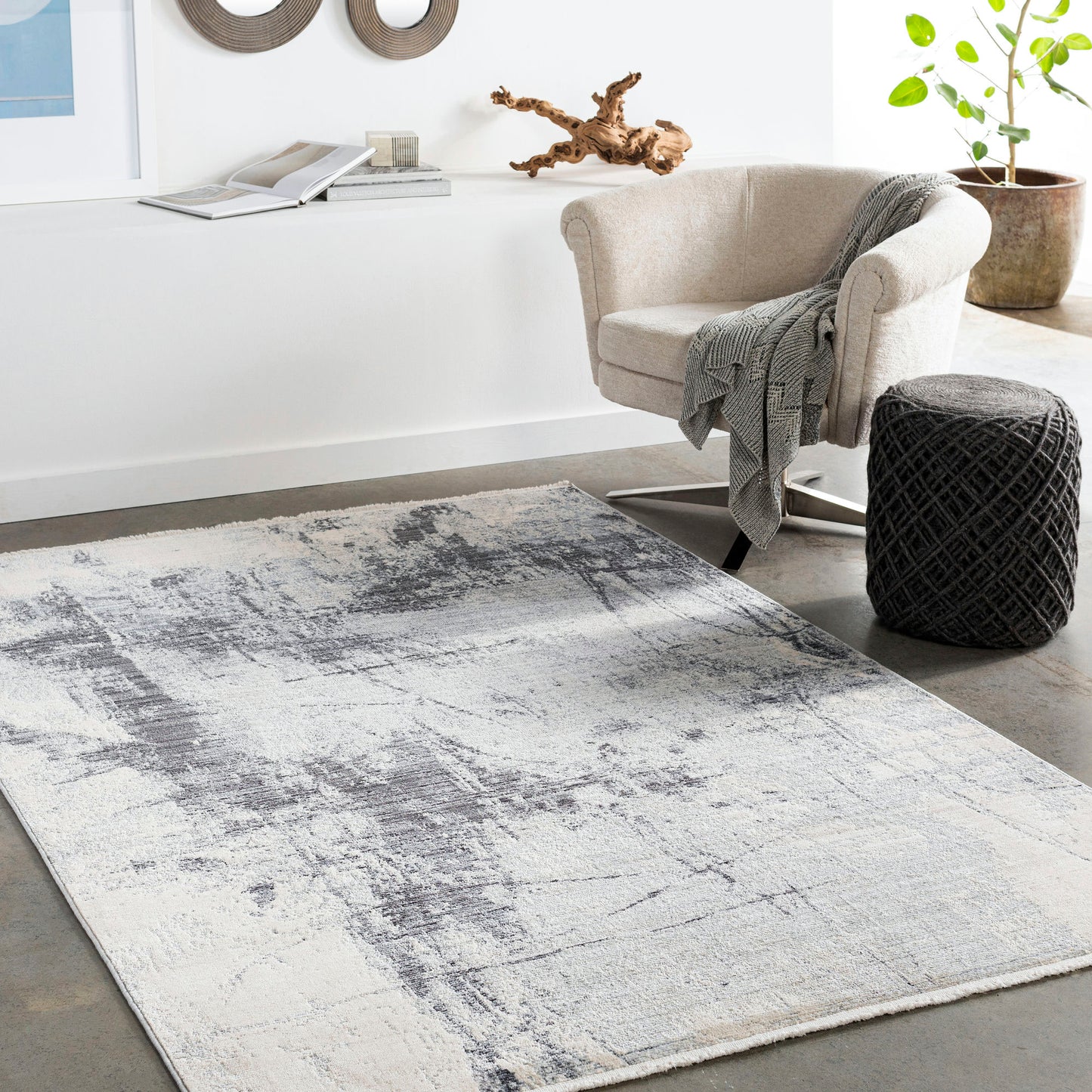 Surya Valour Charcoal Rug 2' X 3'