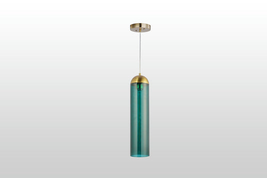 Carro Home Gidra Cylinder Glass Pendant Light â€“ Forest Green