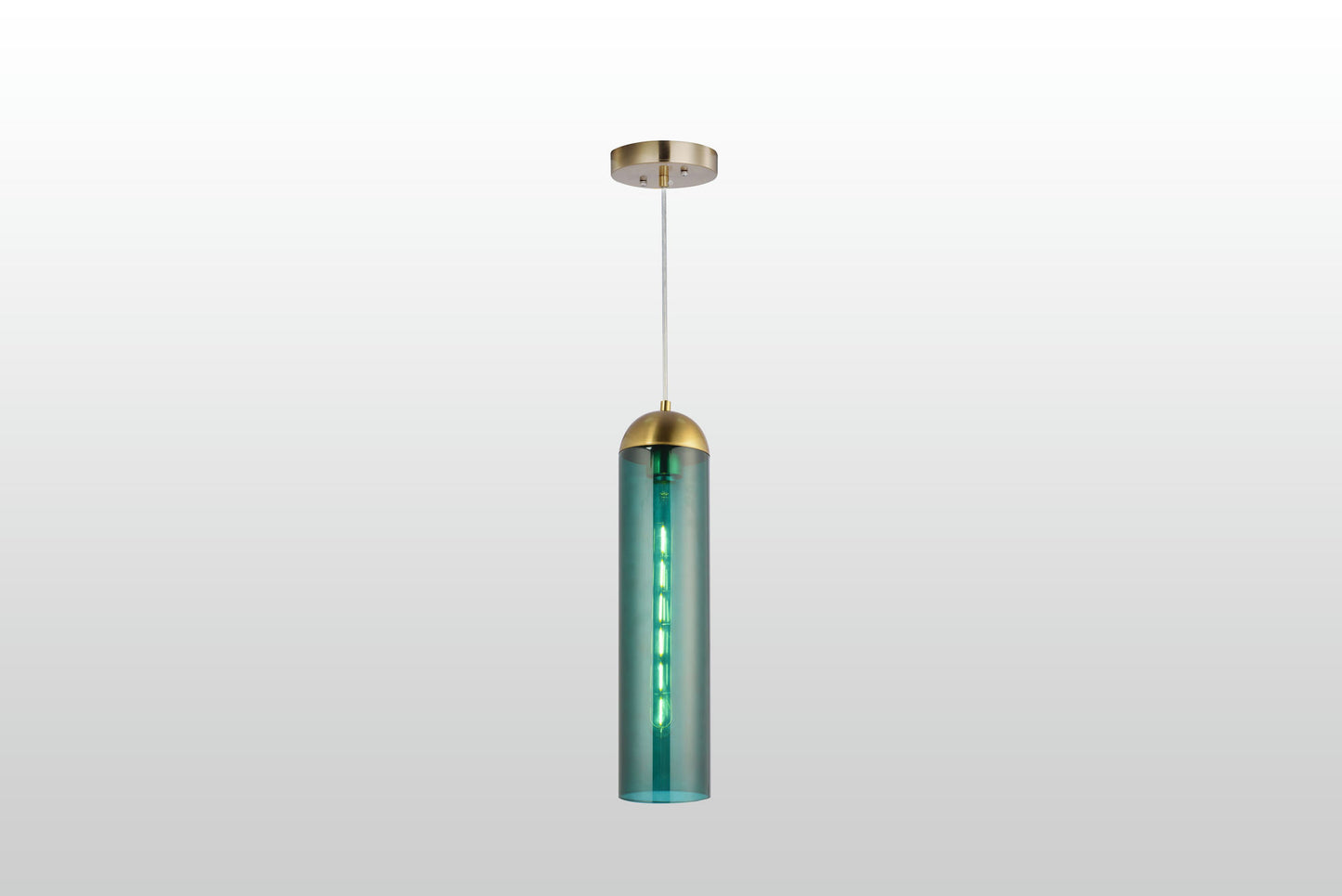 Carro Home Gidra Cylinder Glass Pendant Light â€“ Forest Green