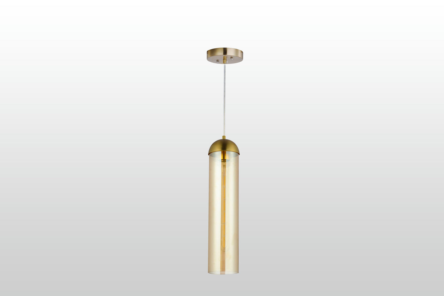 Carro Home Gidra Cylinder Glass Pendant Light â€“ Brilliant Amber