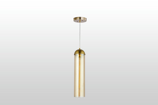Carro Home Gidra Cylinder Glass Pendant Light â€“ Brilliant Amber
