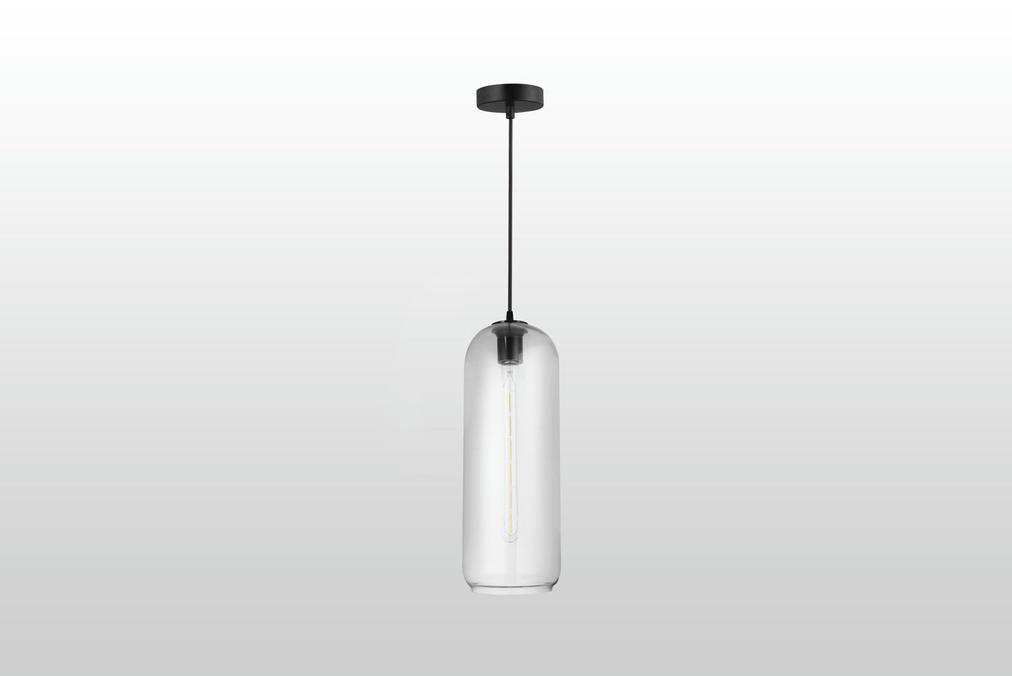 Carro Home Oriyan Big Cylinder Glass Pendant Light â€“ Clear