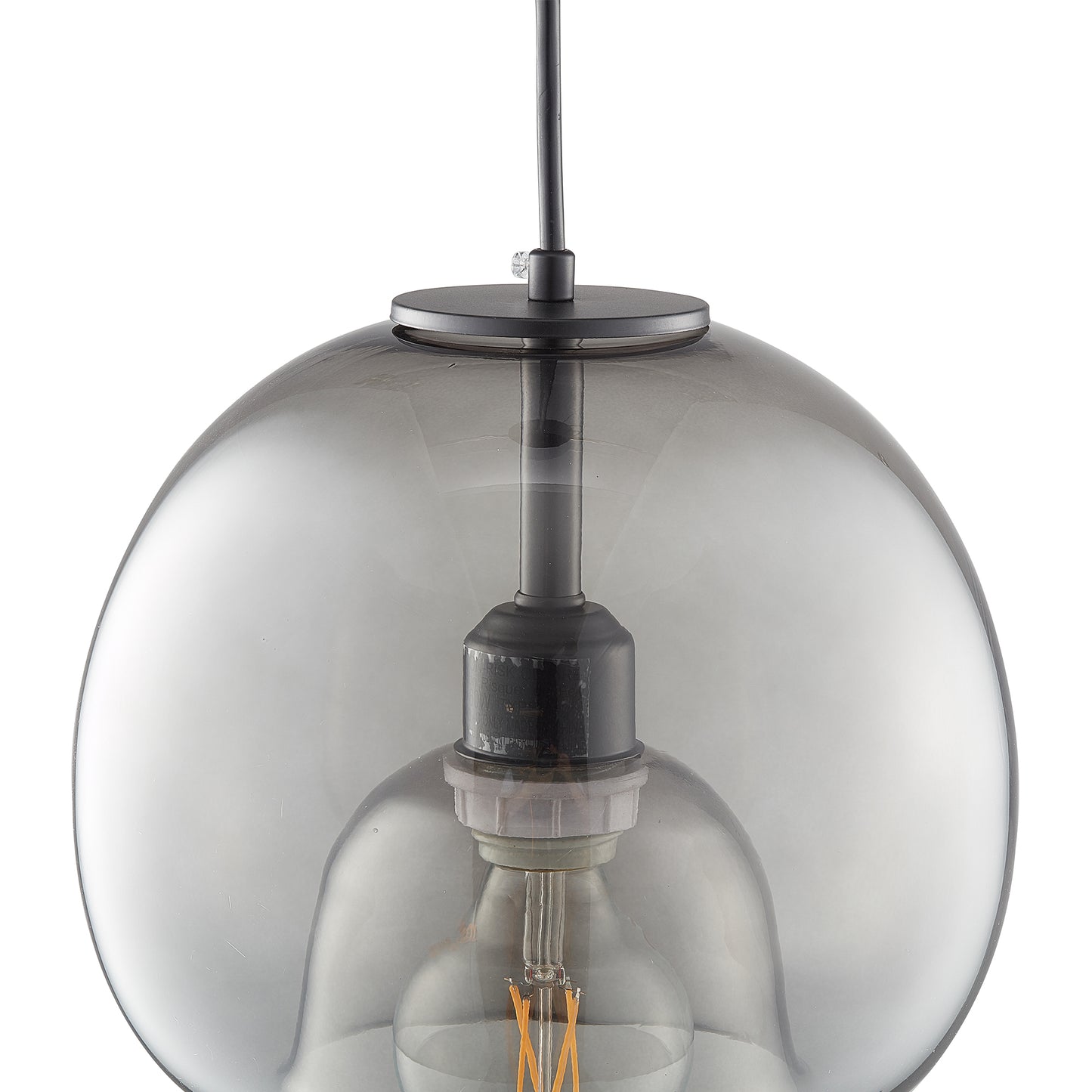 Carro Home Karina Glass Globe Pendant Light â€“ Smoke Gray