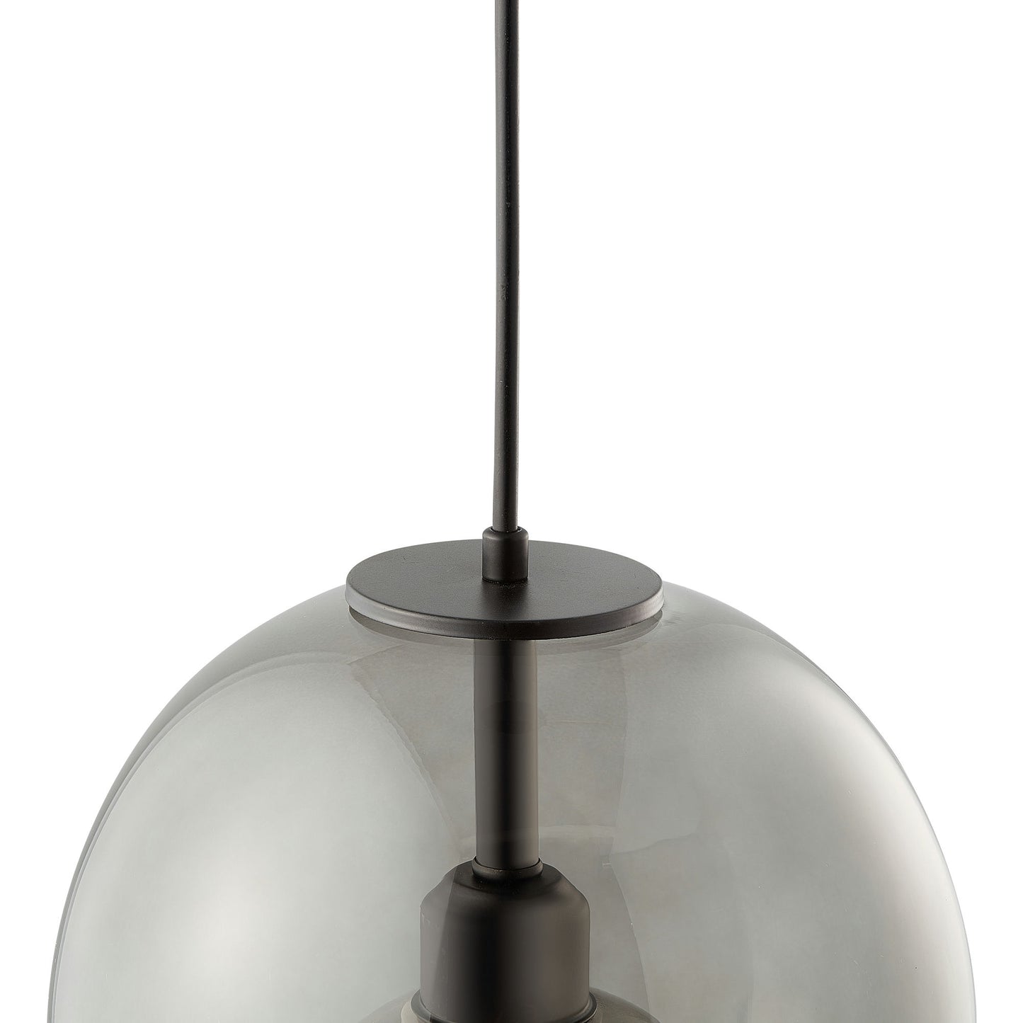 Carro Home Karina Glass Globe Pendant Light â€“ Smoke Gray