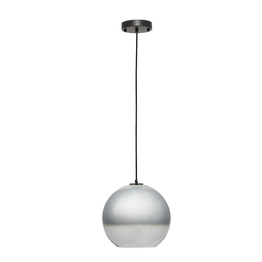 Carro Home Chelos Big Sphere Glass Pendant Light â€“ Chrome Gray
