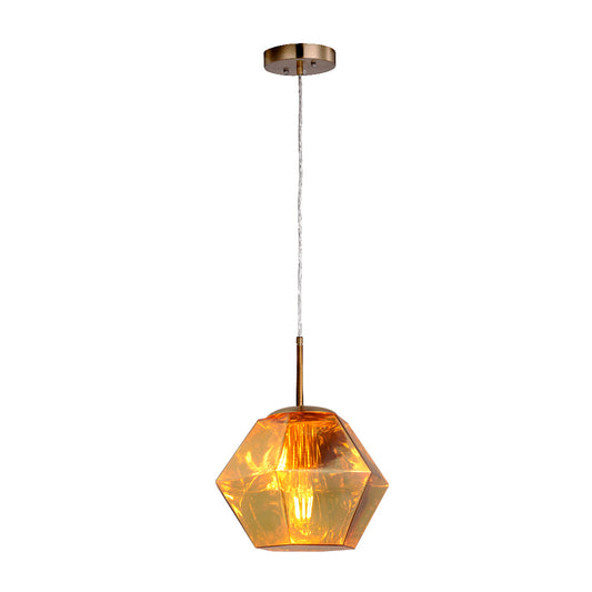 Carro Home Pegase Jewel Tone Glass Pendant Light â€“ Golden Diamond