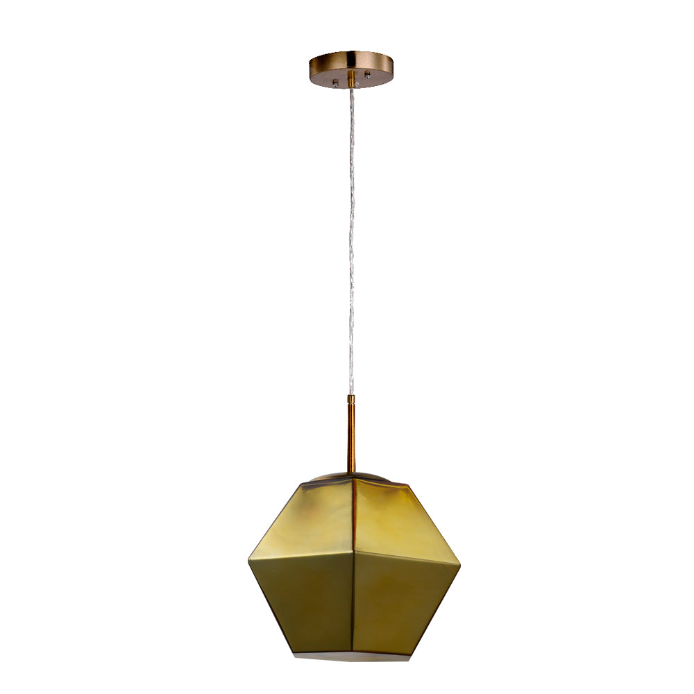 Carro Home Pegase Jewel Tone Glass Pendant Light â€“ Golden Diamond