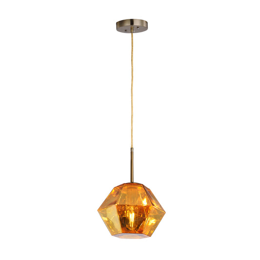 Carro Home Pegase Jewel Tone Glass Pendant Light â€“ Mocca Bronzite