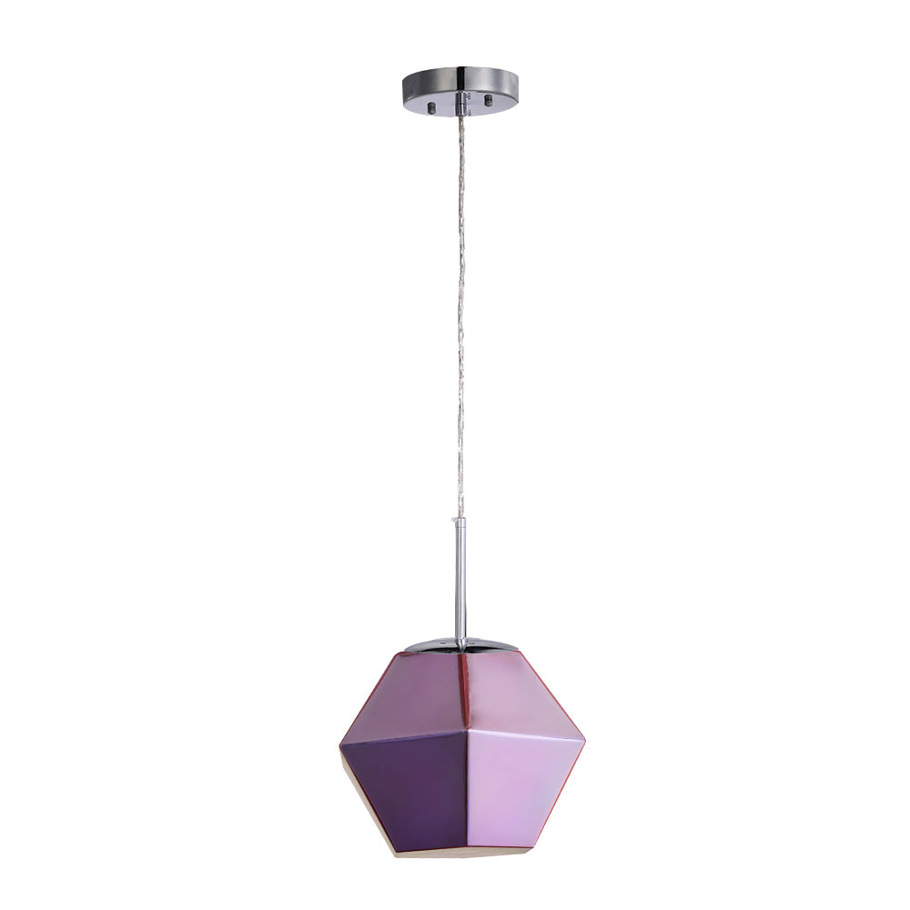 Carro Home Pegase Jewel Tone Glass Pendant Light â€“ Pink Tourmaline