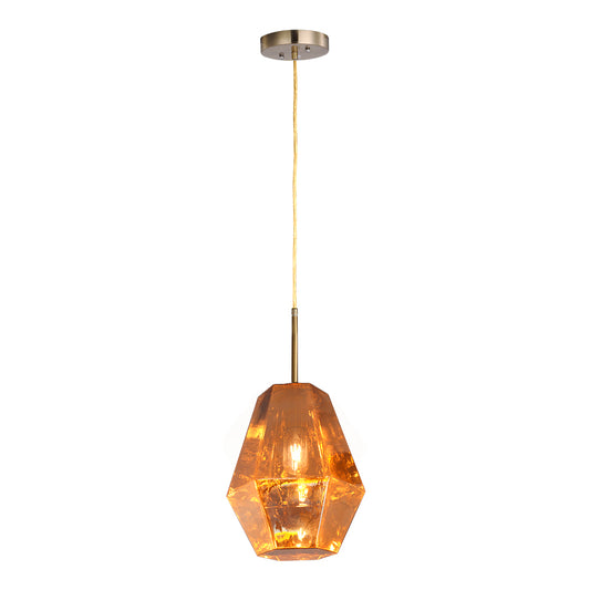 Carro Home Stier Jewel Tone Glass Pendant Light â€“ Golden Citrine
