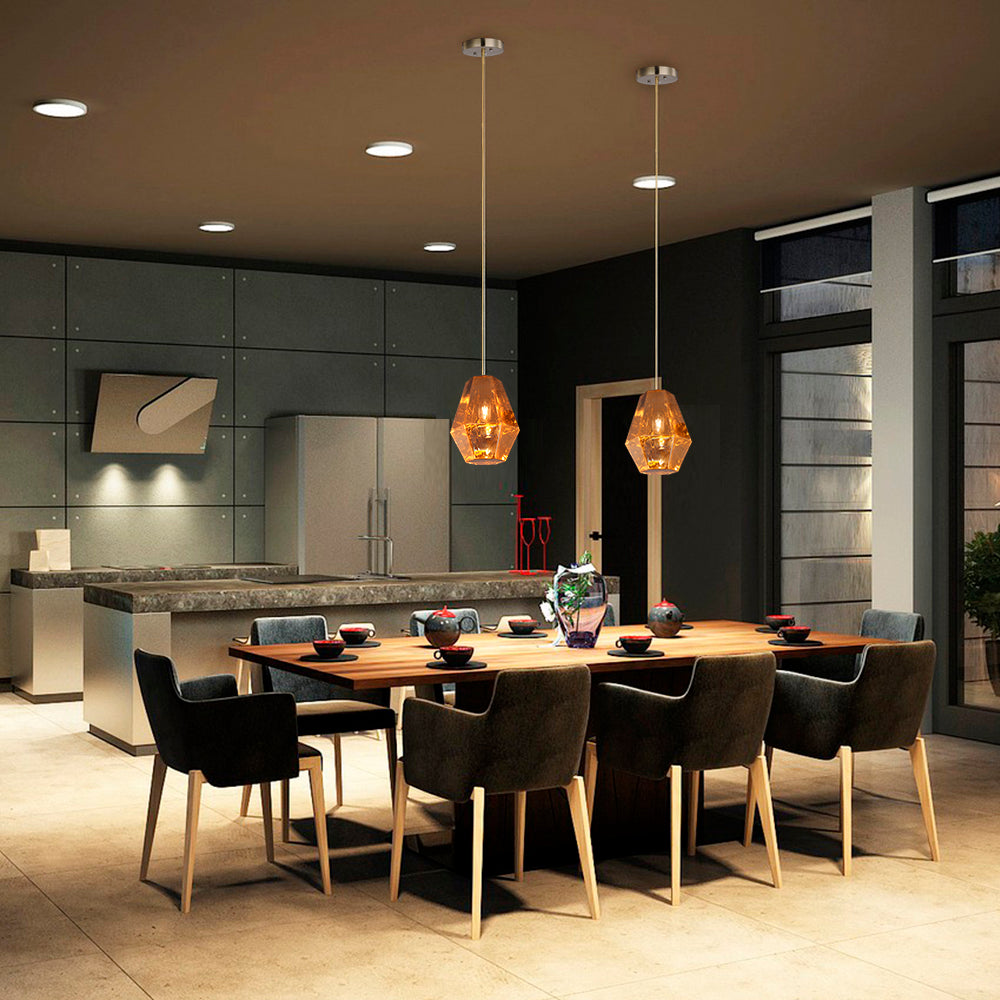 Carro Home Stier Jewel Tone Glass Pendant Light â€“ Golden Citrine