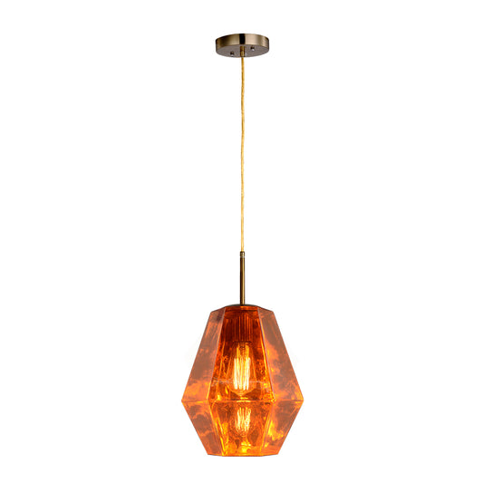 Carro Home Stier Jewel Tone Glass Pendant Light â€“ Sparkling Bronze