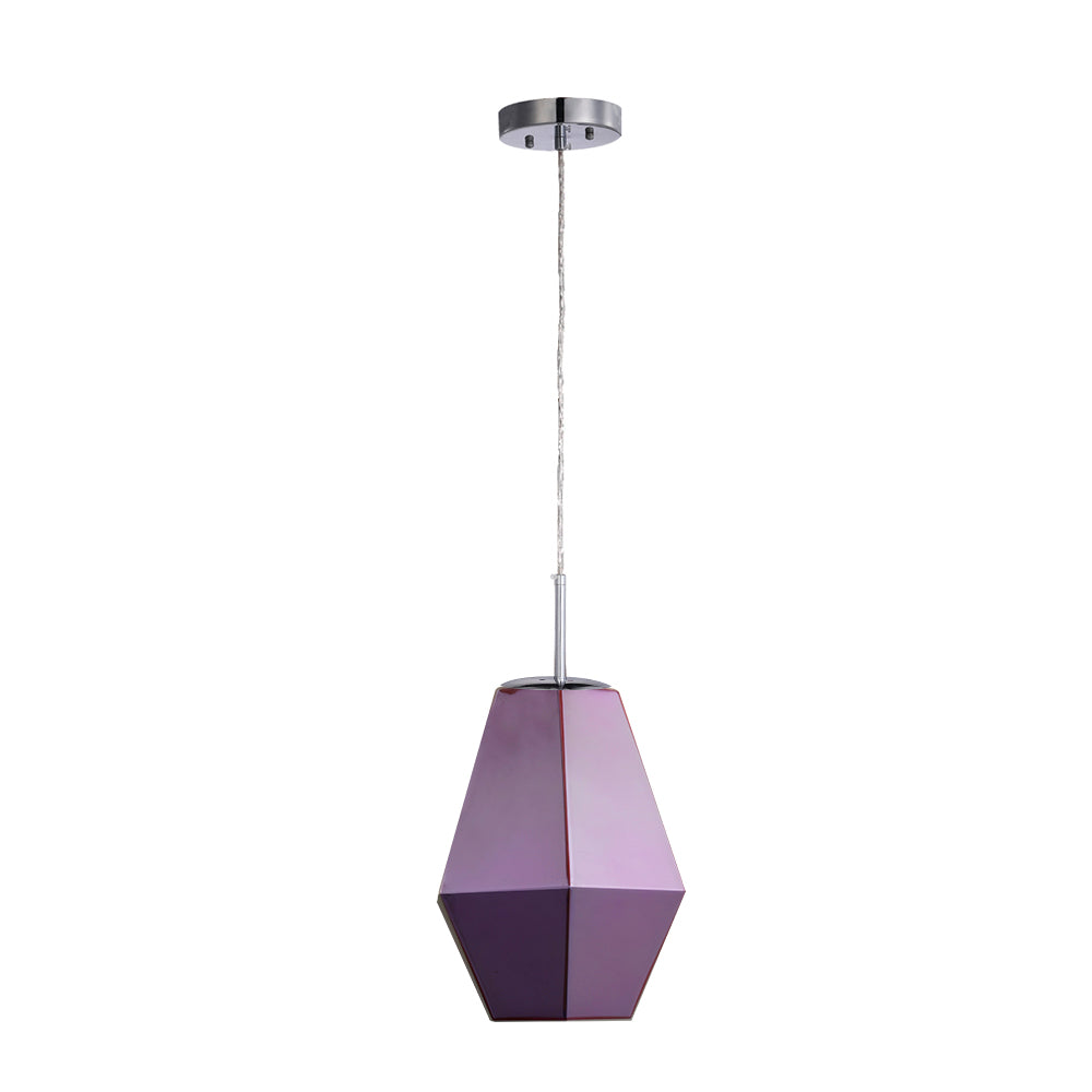 Carro Home Stier Jewel Tone Glass Pendant Light â€“ Rose Pink Sapphire