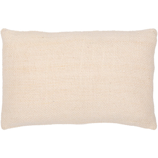 Surya Vanessa Cream Pillow Shell With Down Insert 14"H X 22"W