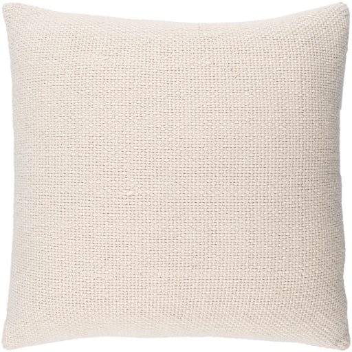 Surya Vanessa Cream Pillow Shell With Down Insert 18"H X 18"W