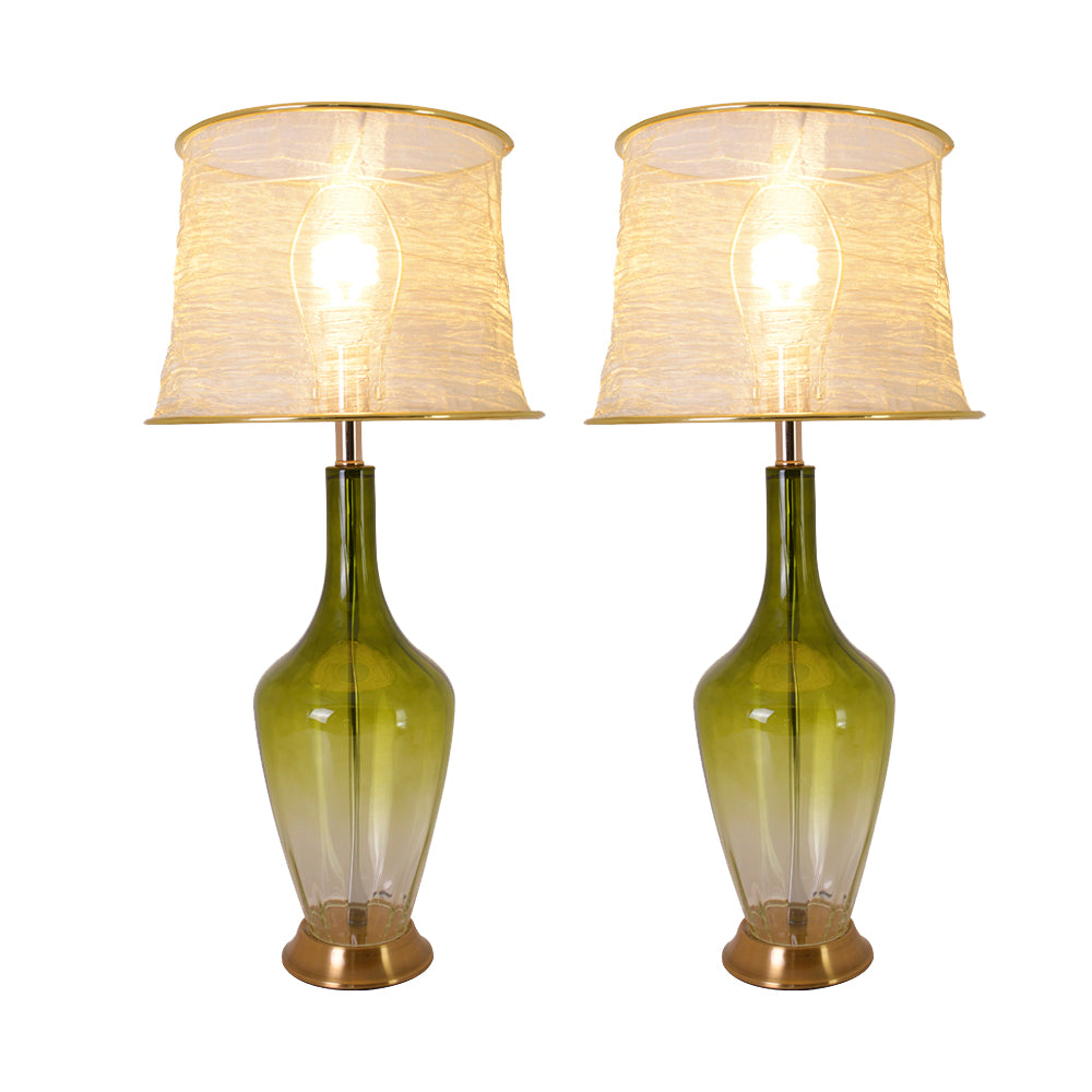 Clavel 31" Table Lamp With Foldable&Translucent Golden Yarn Lampshade (Set Of 2)