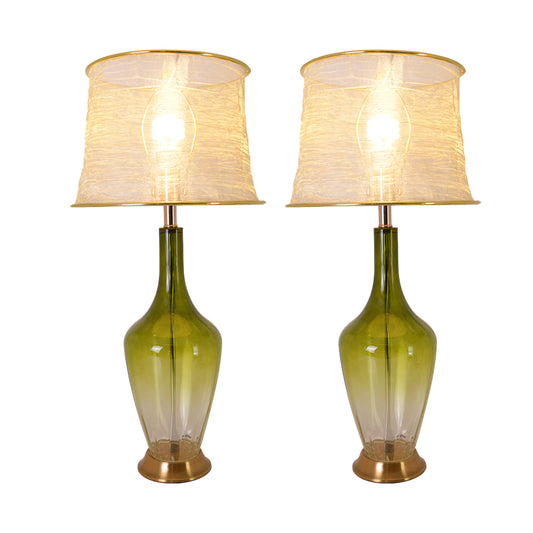 Clavel 31" Table Lamp With Foldable&Translucent Golden Yarn Lampshade (Set Of 2)