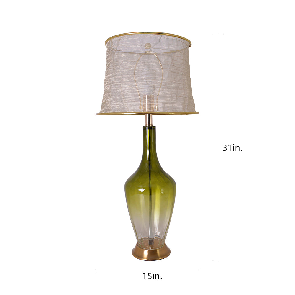 Clavel 31" Table Lamp With Foldable&Translucent Golden Yarn Lampshade (Set Of 2)