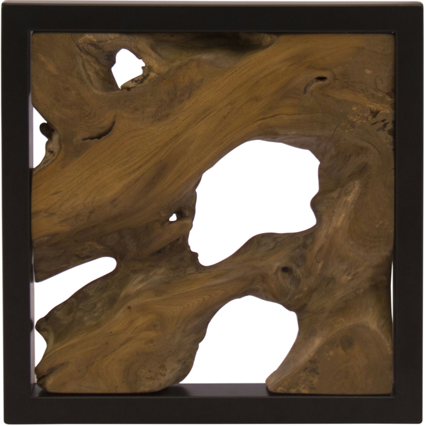 Biscayne Natural Dead Matt Water Base Teak Root Wall Art (15X15)