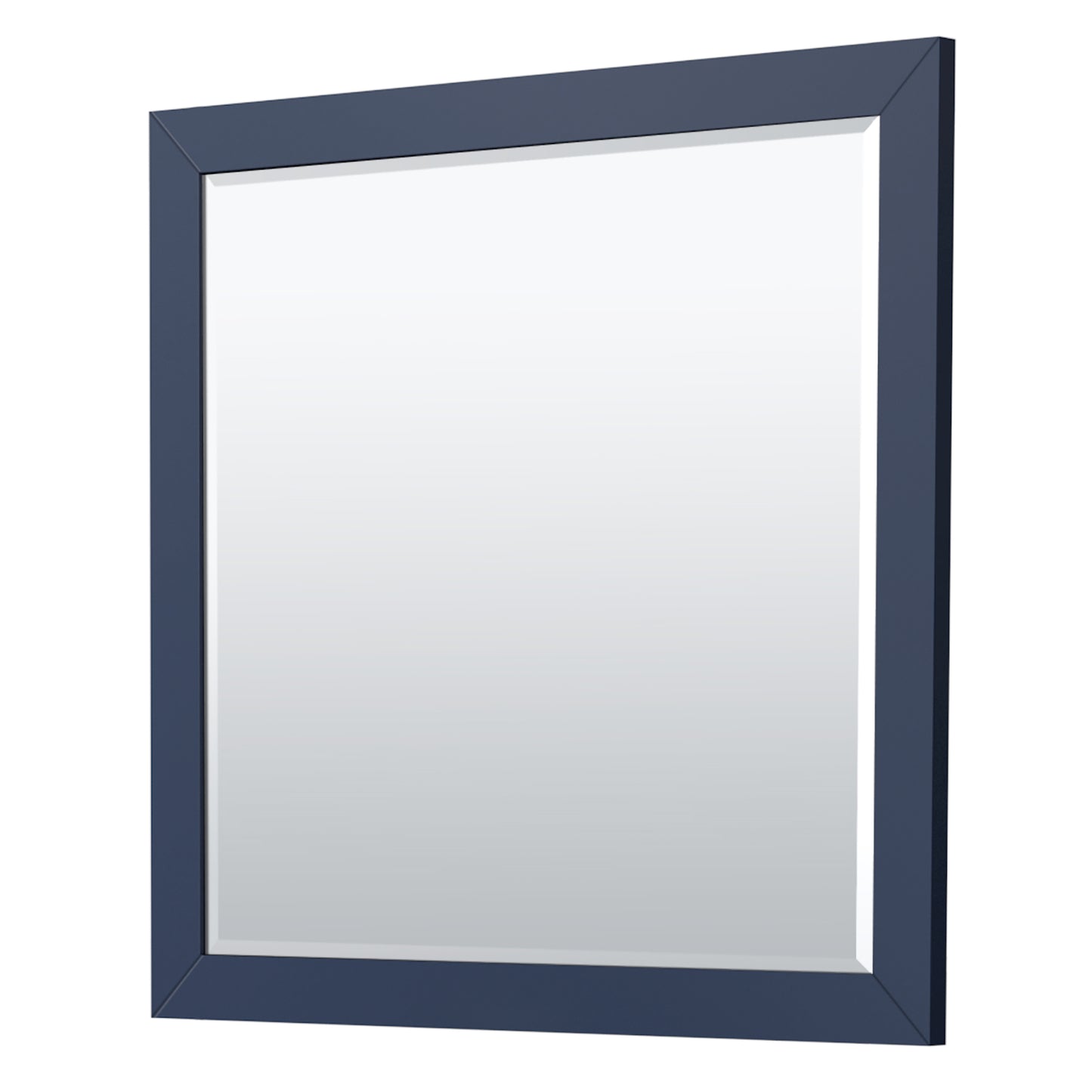 Icon 42" Single Vanity in Dark Blue, Top, Square Brushed Nickel Trim, 34" Mirror