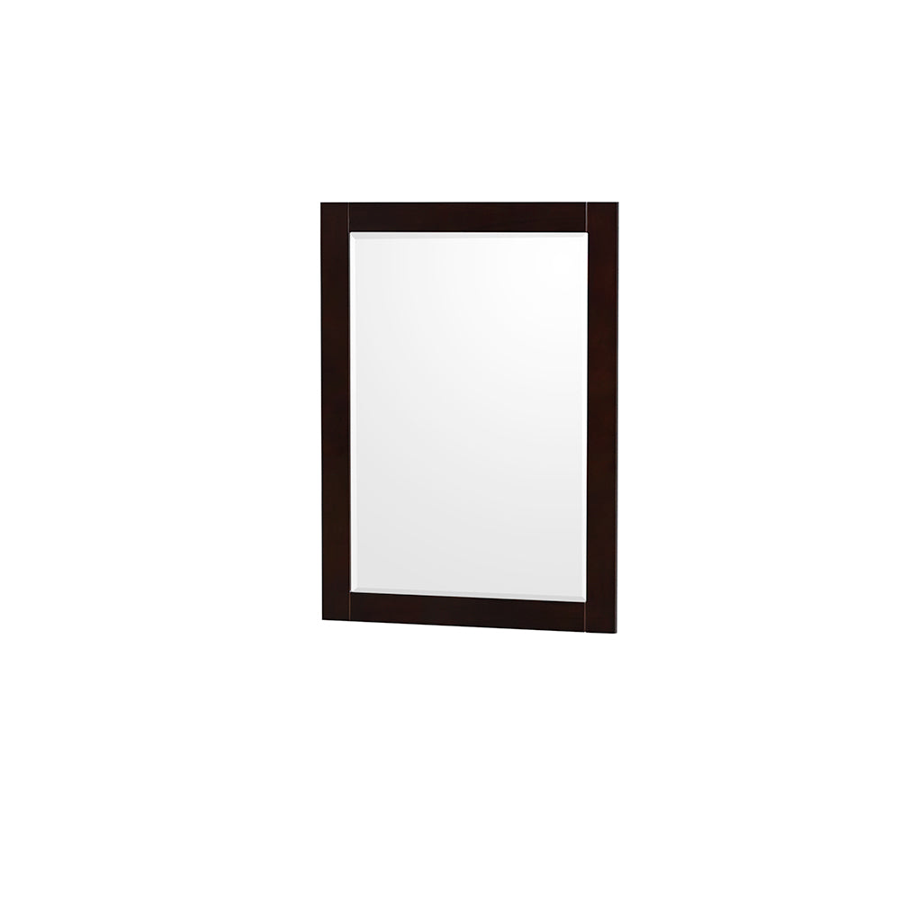 Sheffield 30" Single Vanity in Espresso, Carrara Marble Top, Square 24" Mirror