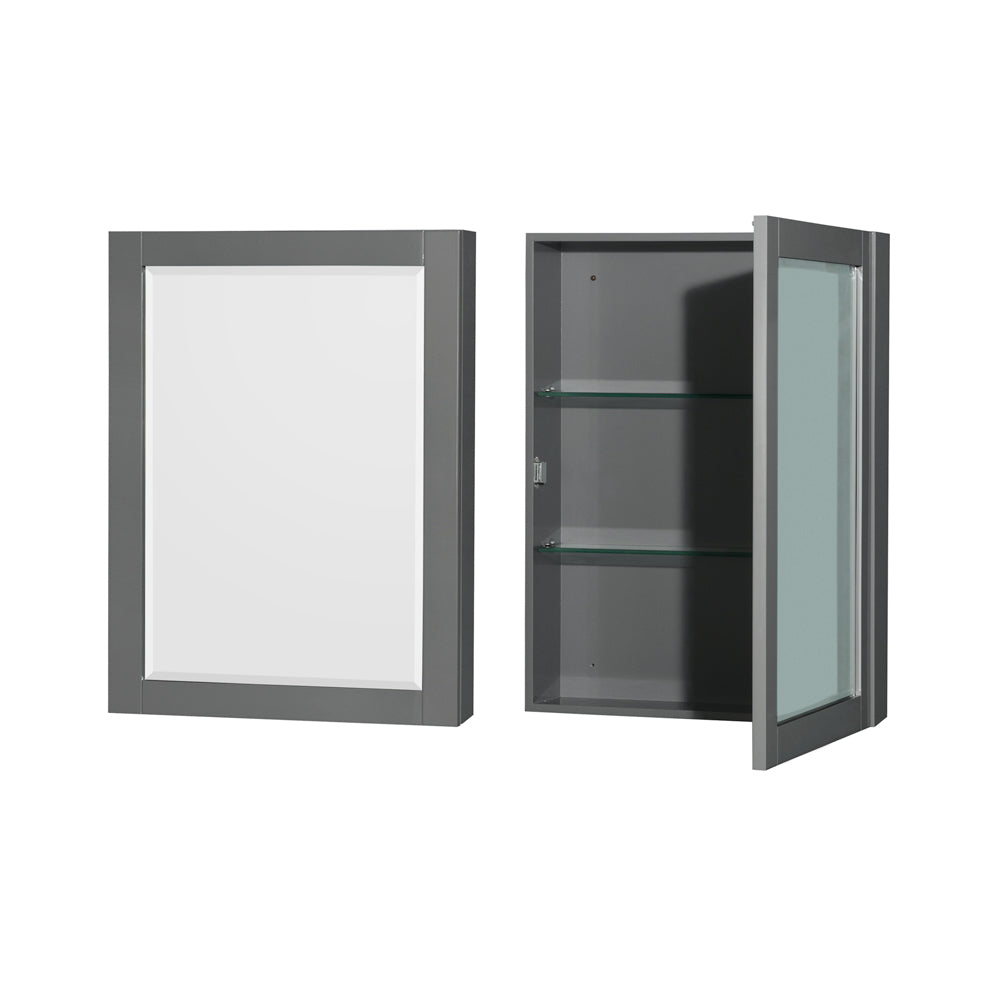 Sheffield 30" Single Vanity in Dark Gray, Top, Oval Sink, Medicine Cabinet