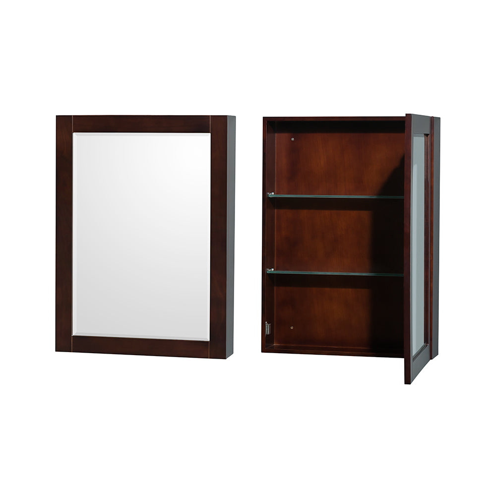 Sheffield 30" Single Vanity in Espresso, Carrara Marble Top, Medicine Cabinet