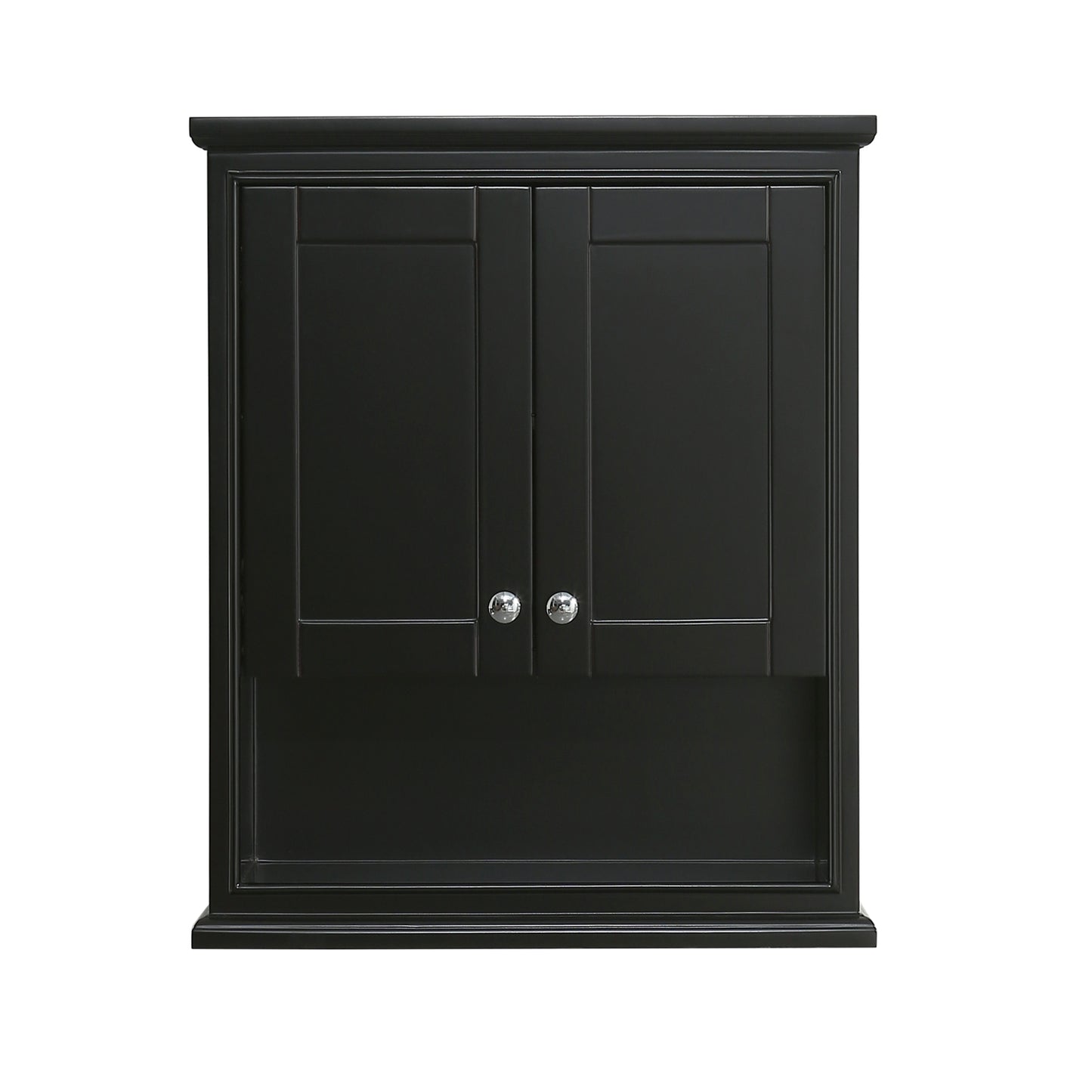 Deborah Wall-Mounted Storage Cabinet in Dark Espresso