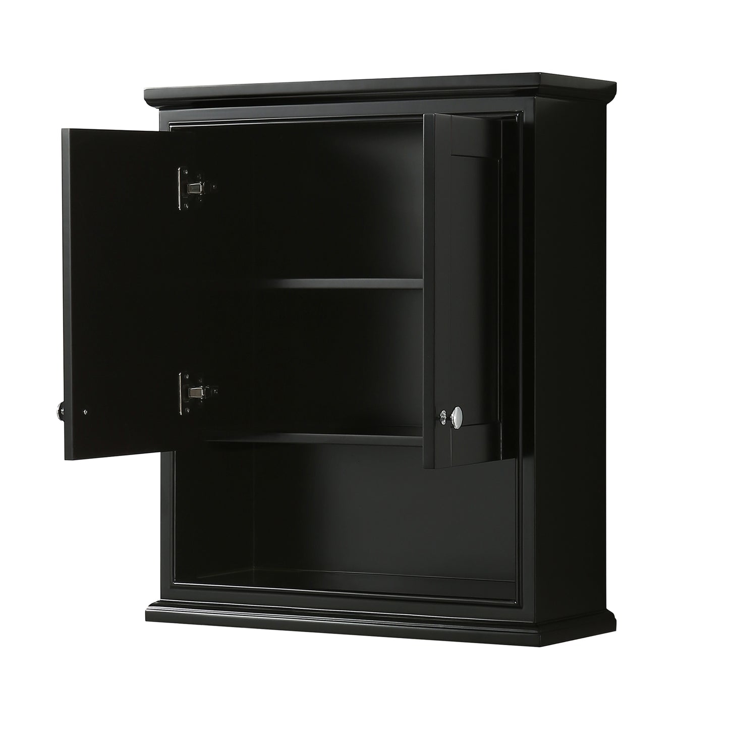 Deborah Wall-Mounted Storage Cabinet in Dark Espresso